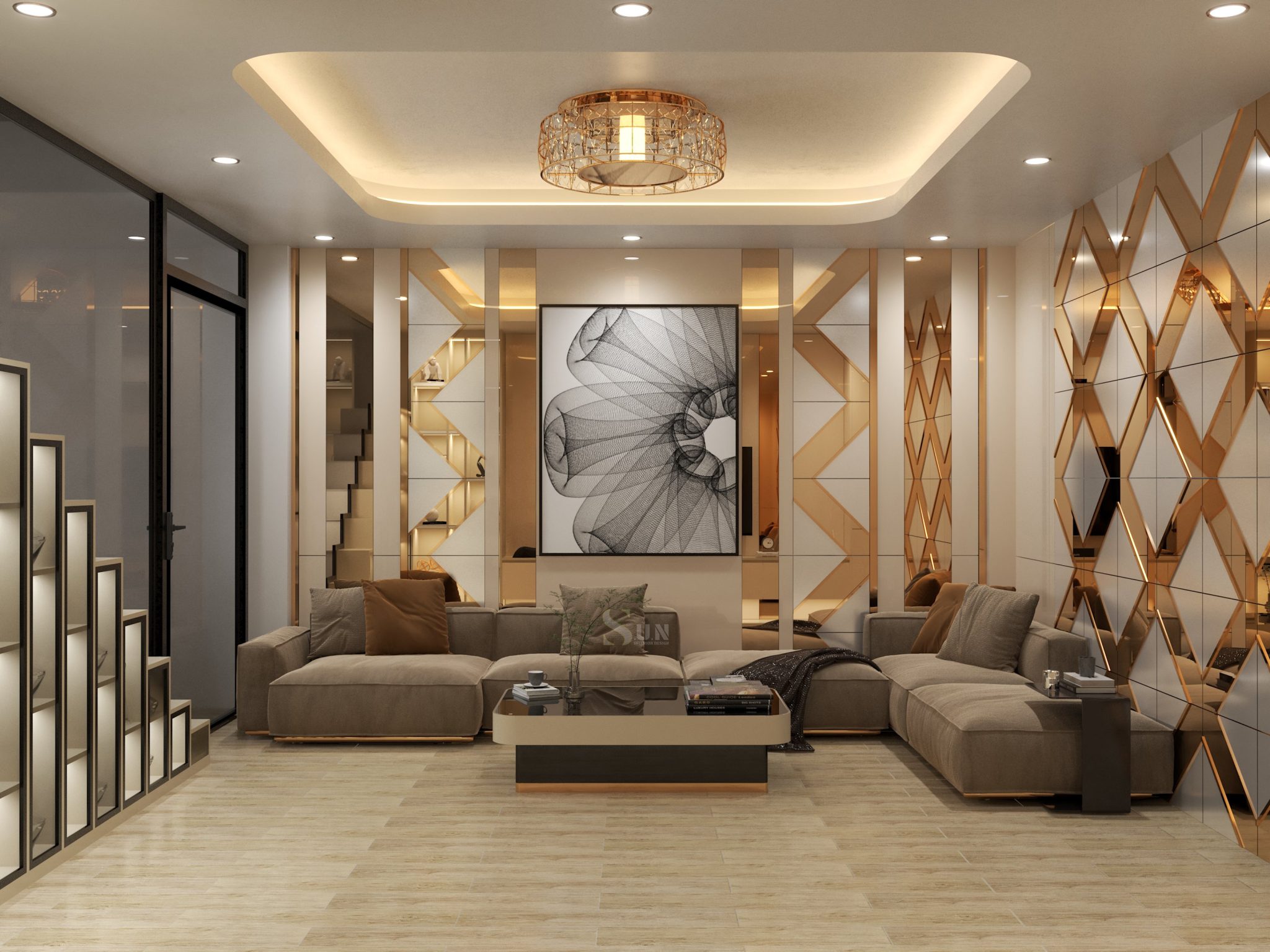Nhà Phố 1 Trệt 1 Lầu – SUN INTERIOR DESIGN