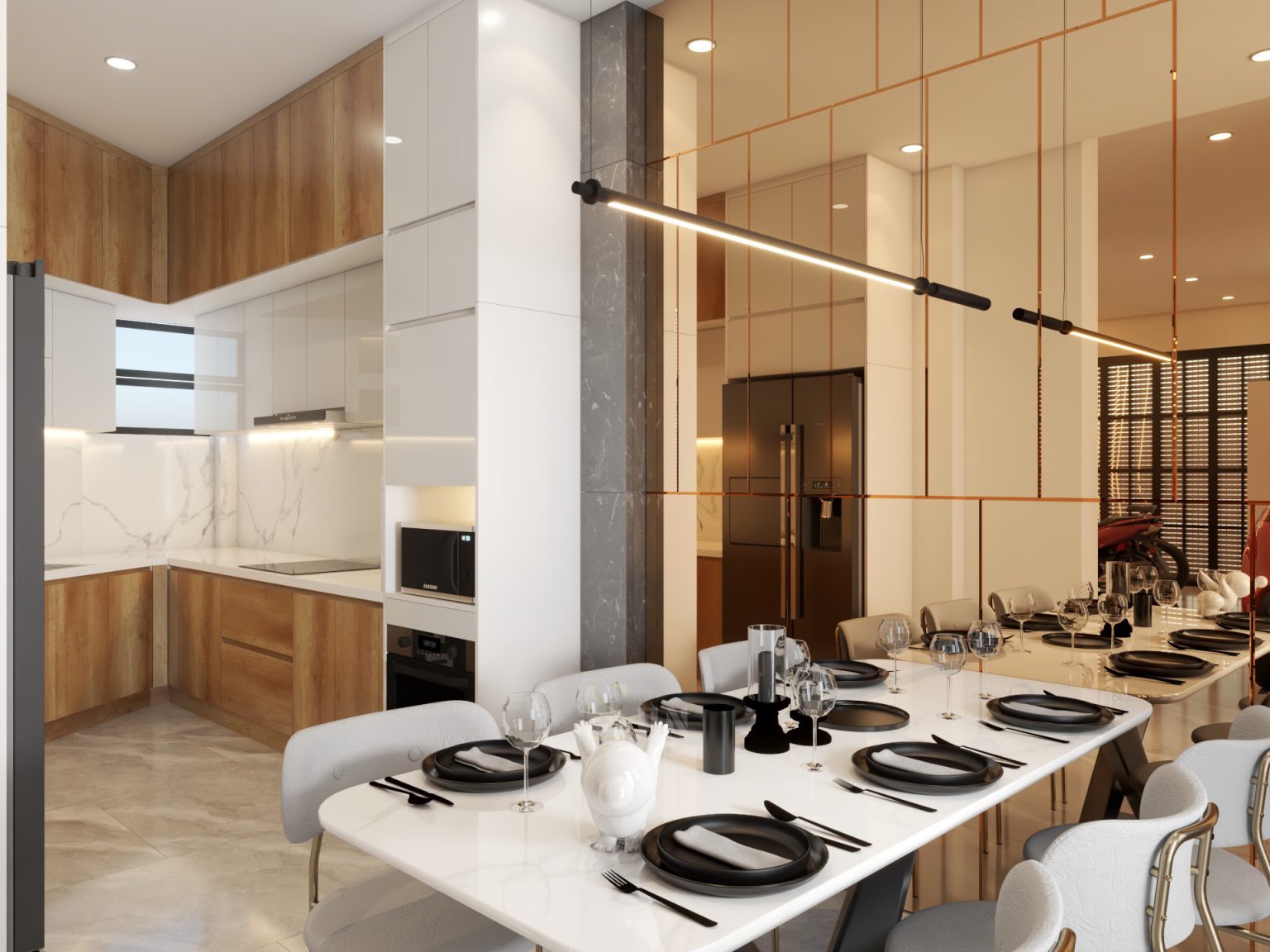 Nhà Phố 1 Trệt 1 Lầu – SUN INTERIOR DESIGN